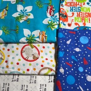 Boys Colorful Kids' flannel Fabric Bundle 3+ yards total
